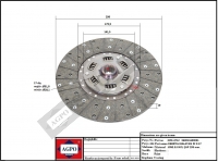 DEBRİYAJ BALATASI ZF Z:17 ORG.G.YAYLI ÇAP 295 MM.