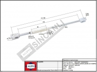 DEBRİYAJ ÇEKME ÇUBUĞU ALT KOMPLE 44,90 CM